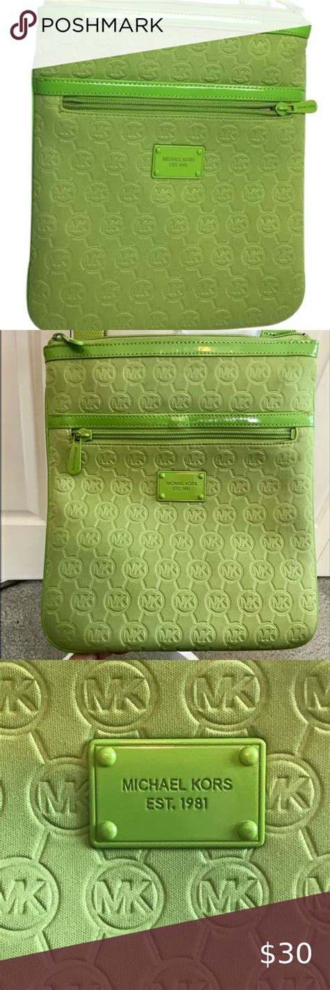 olive green michael kors clear bag|Michael Kors lime green handbag.